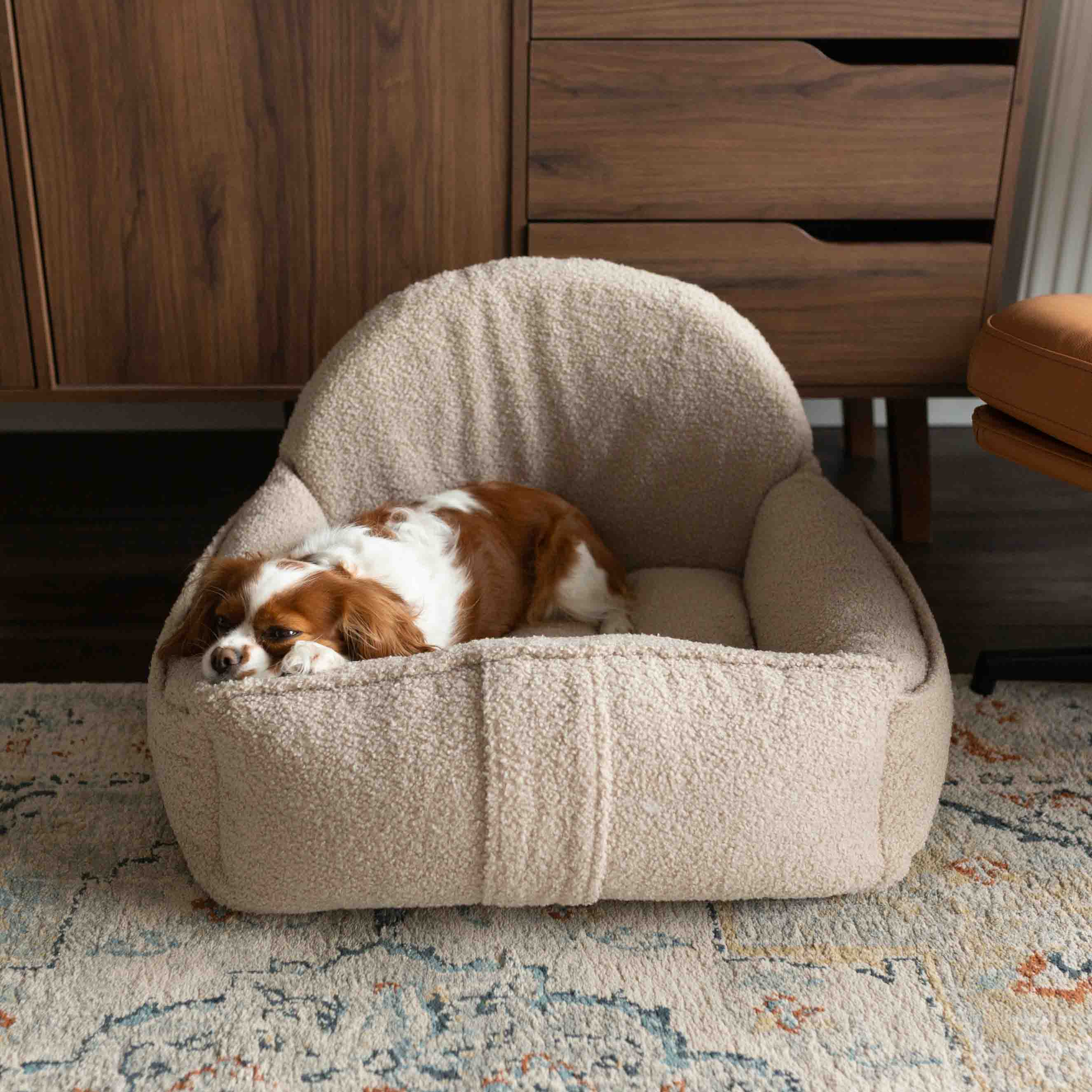 Hundeautositz 2in1 Bouclé SAND