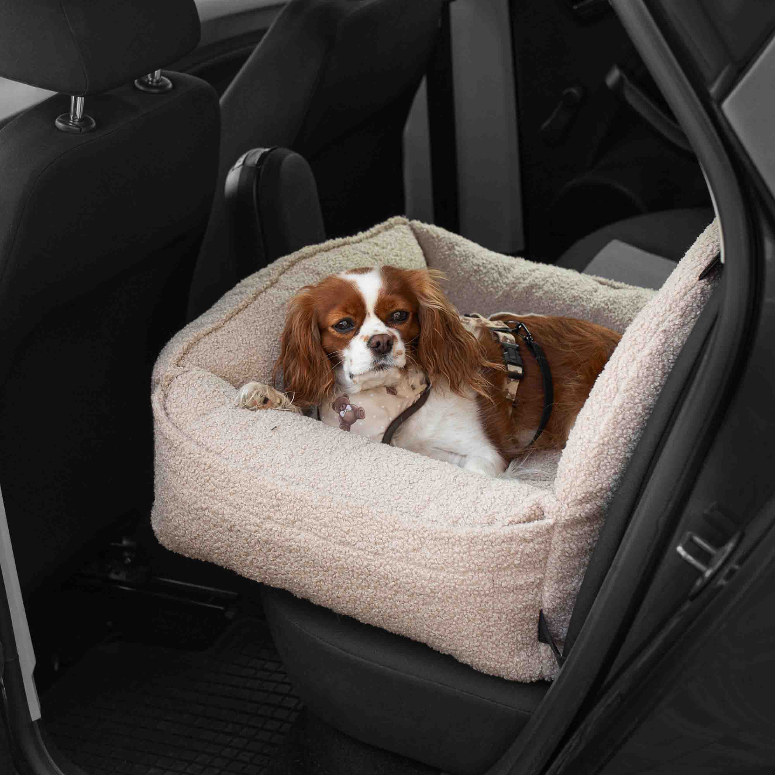 Hundeautositz 2in1 Bouclé SAND