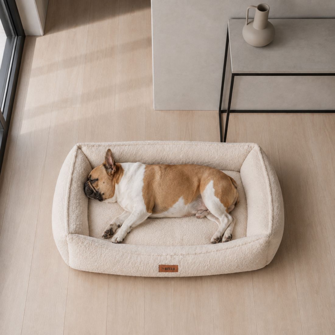 Hundebett ROYAL Bouclé Creme