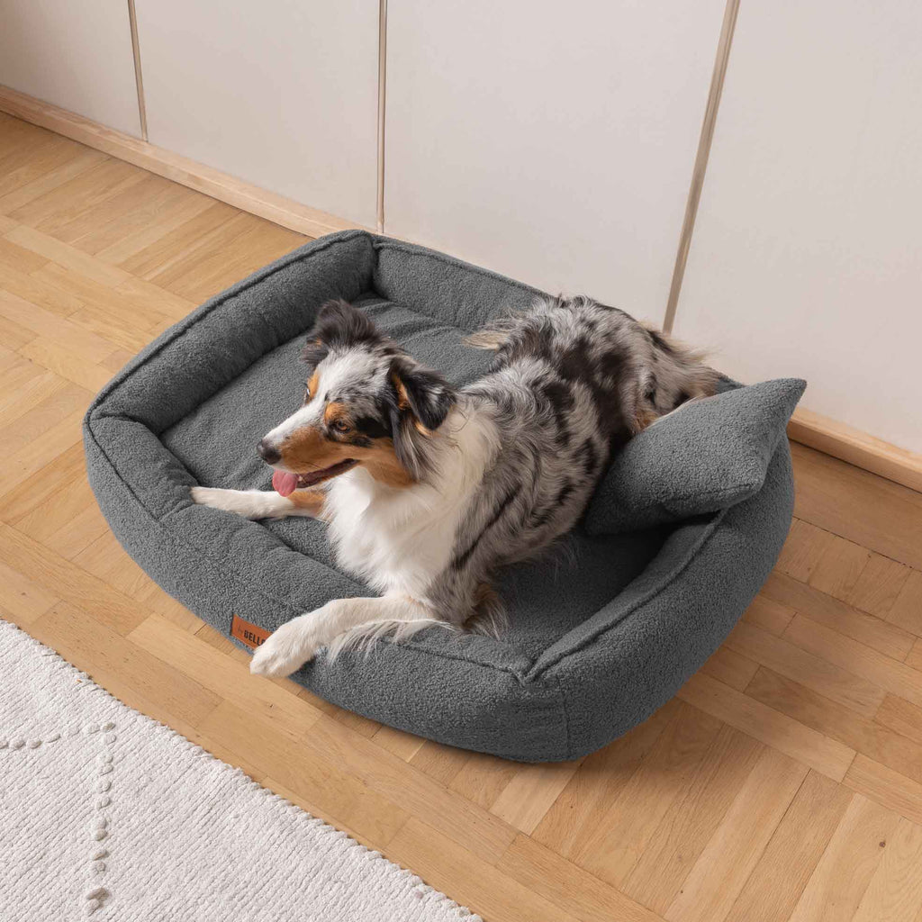 Hundebett ROYAL Bouclé Dunkelgrau