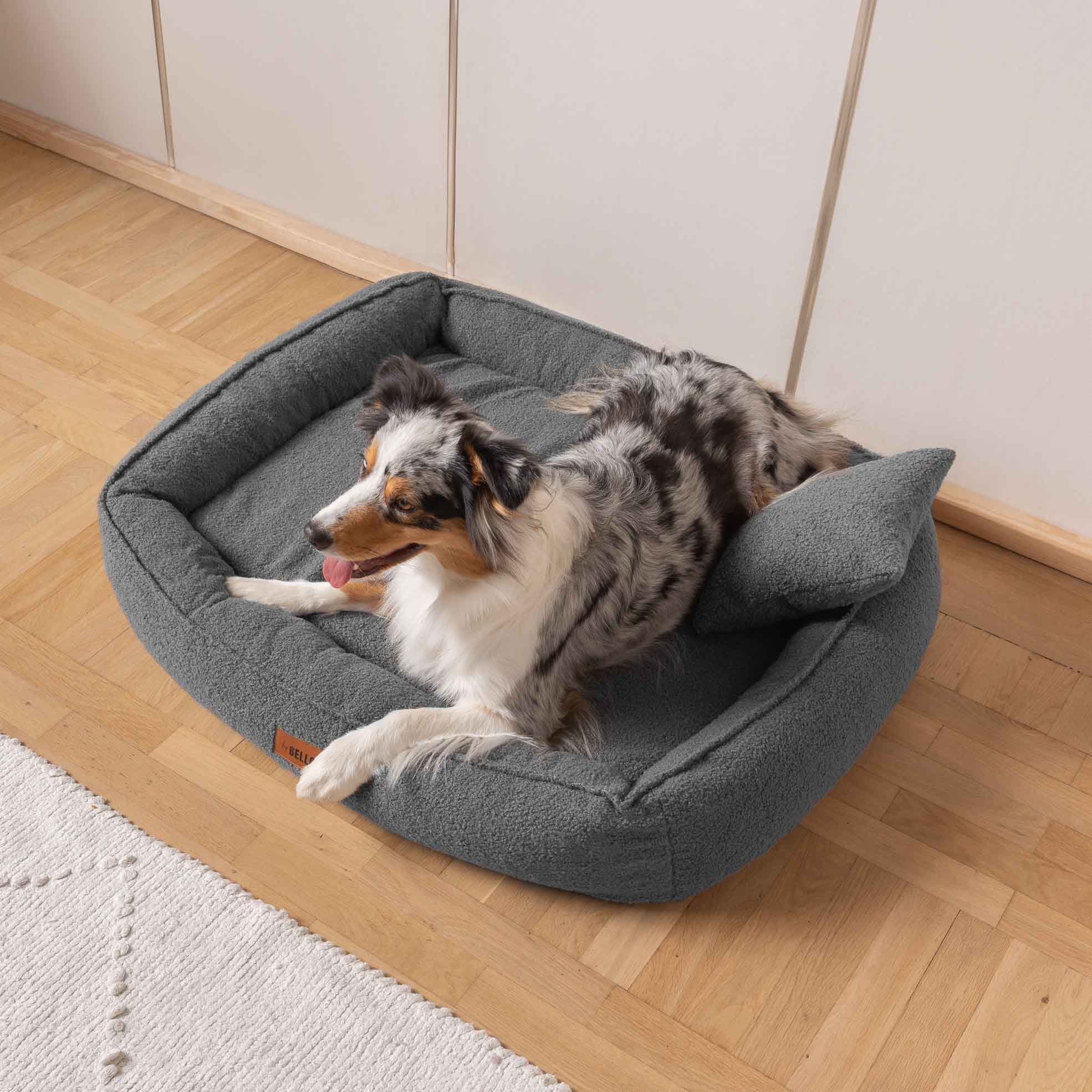 Hundebett ROYAL Bouclé Dunkelgrau