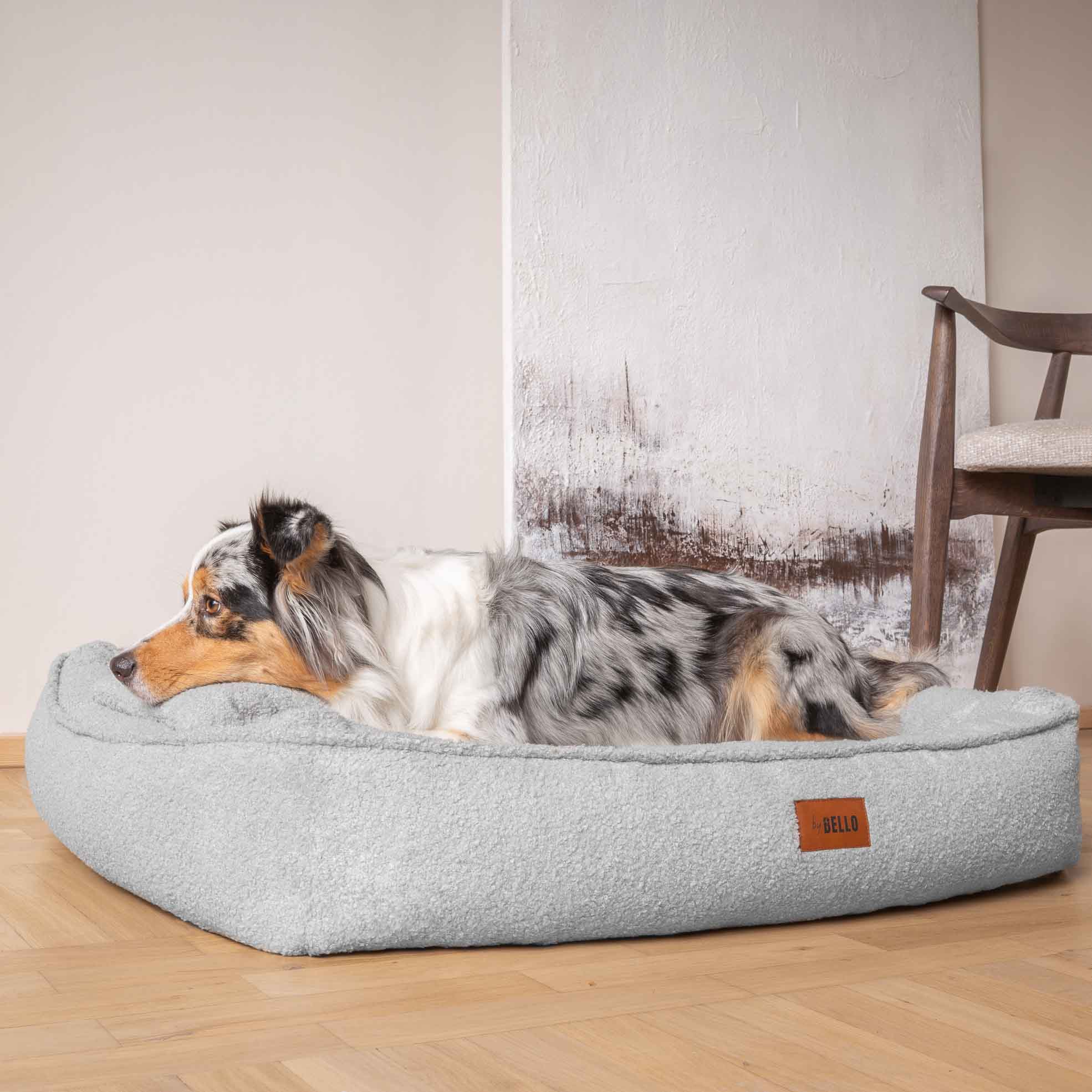Hundebett ROYAL Bouclé Grau